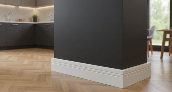 Serin Ahşap S-16 Çizgili Modern Lake Süpürgelik uygulama görünümü 4